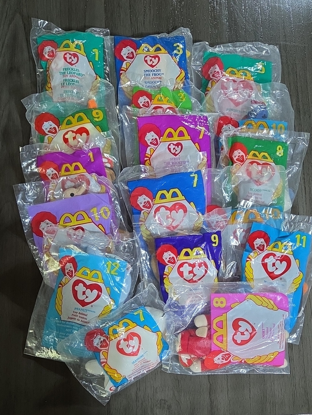 TY Beanie Babies McDonalds Happy Meal 1996-1999 NWT Lot of 17